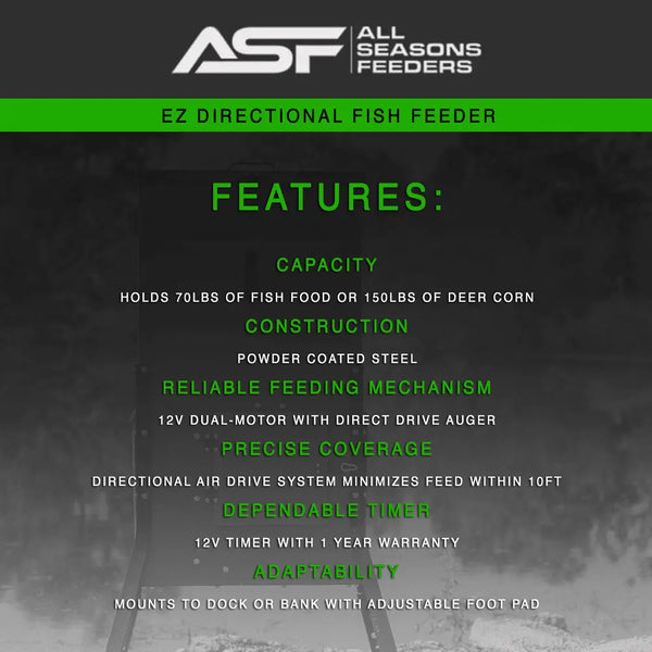 EZ Fish Feeder All Seasons Feeders Directional Feeder